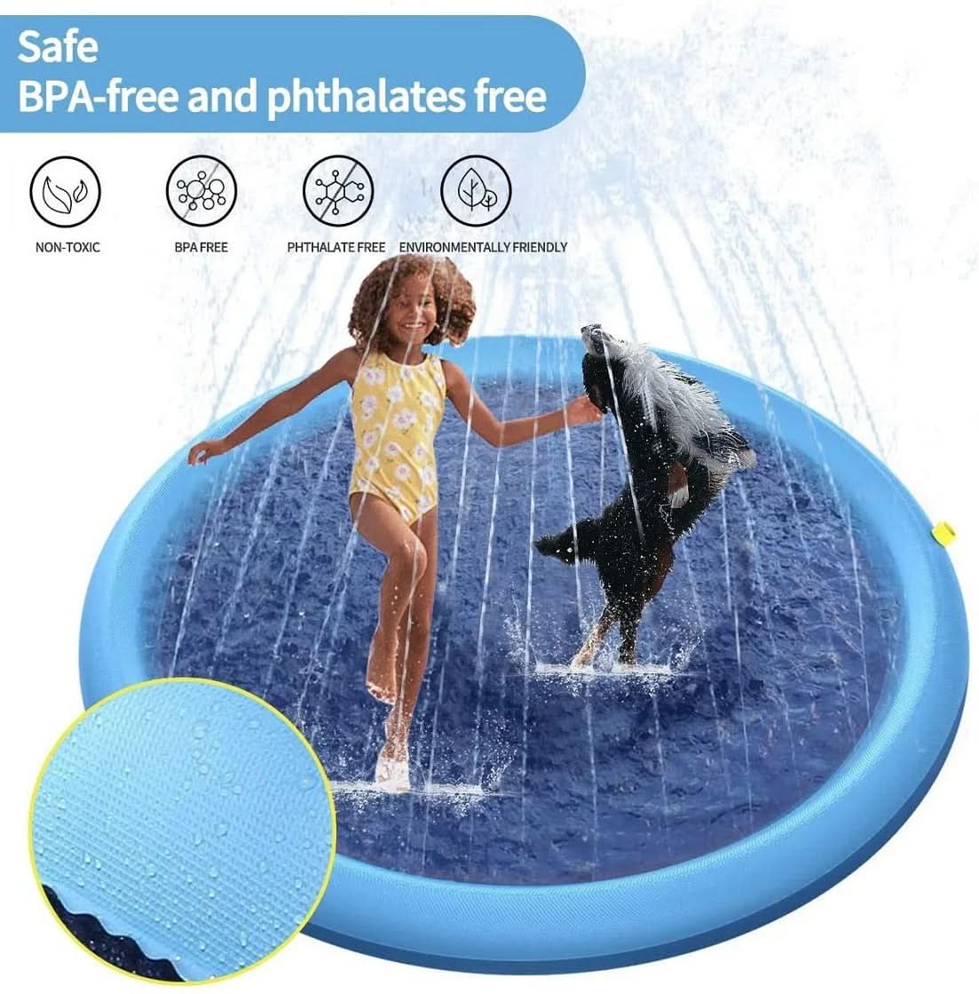 AquaPaws Splash Mat Interactive Water Mat For Dogs In Summer | Temsk