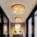 Gold Crystal Ceiling Light 40 Cm 4x E14 Living Room Hallway Bedroom | Temsk