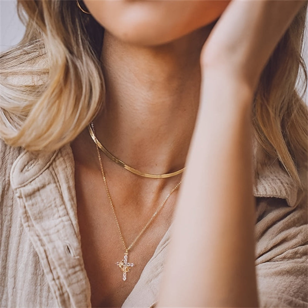 Crown Cross Necklace With Faith Jewelry For Mother's Day Gift | Temsk