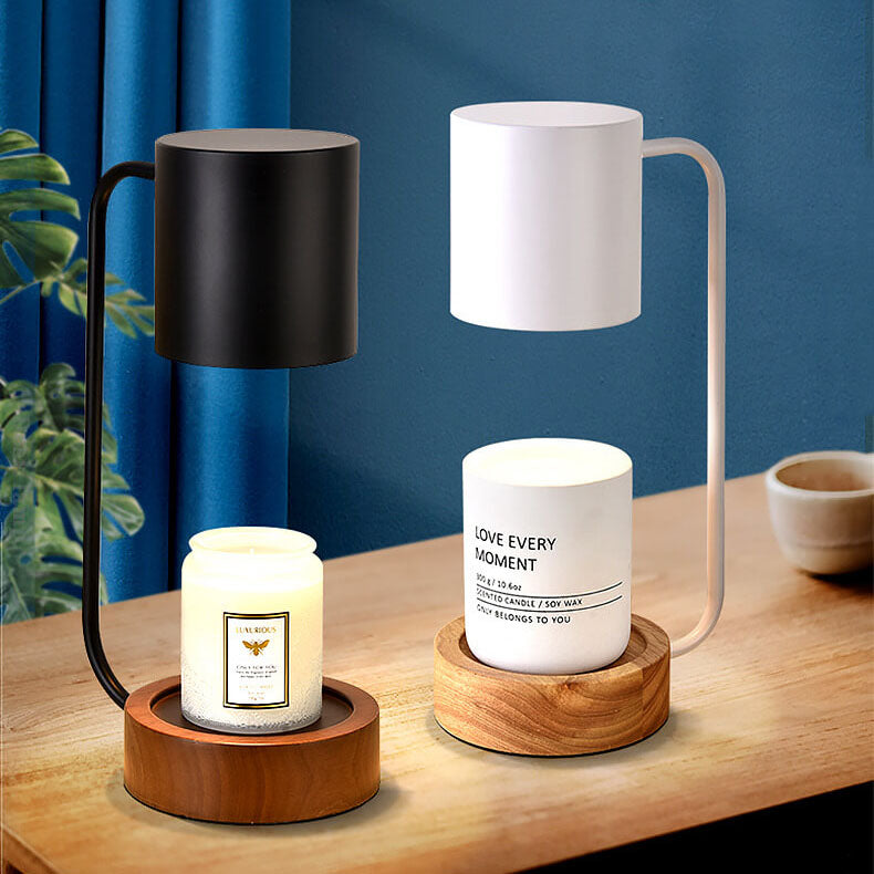 Japanische minimalistische Tischlampe aus Holz und Metall | Temsk