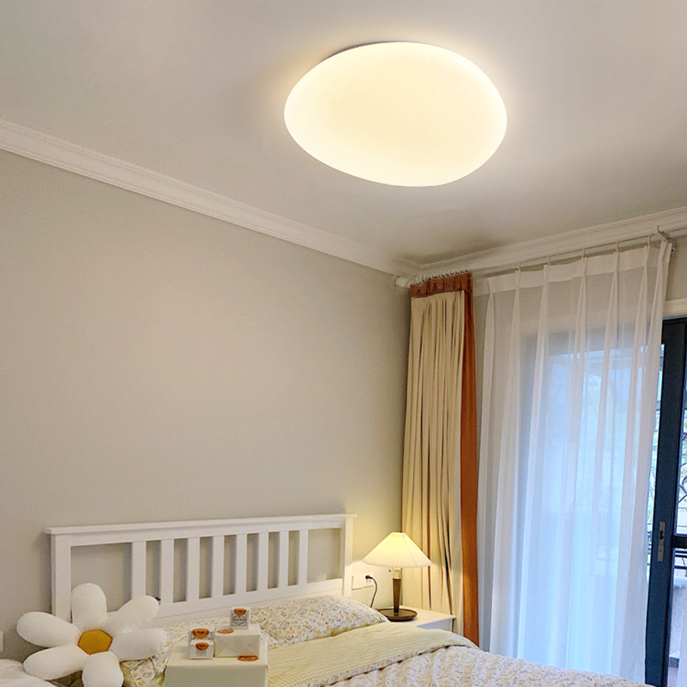 White Acrylic Ceiling Lamp With Modern Sleek LED For Bedroom And Living Room | Temsk