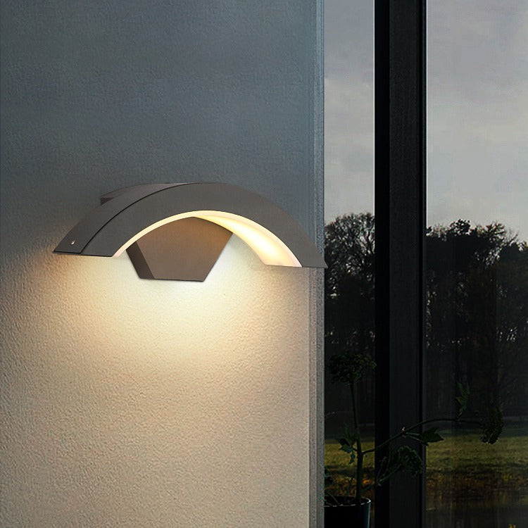 Schlanke Außenwandleuchte für Veranda und Garten IP65 wasserdicht Außen-LED | Temsk
