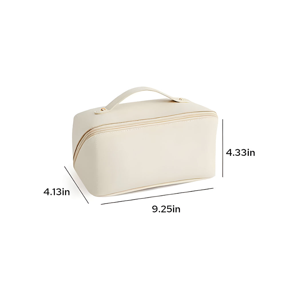 Travel Makeup Bag With PU Shell And Cosmetic Case Large Capacity | Temsk