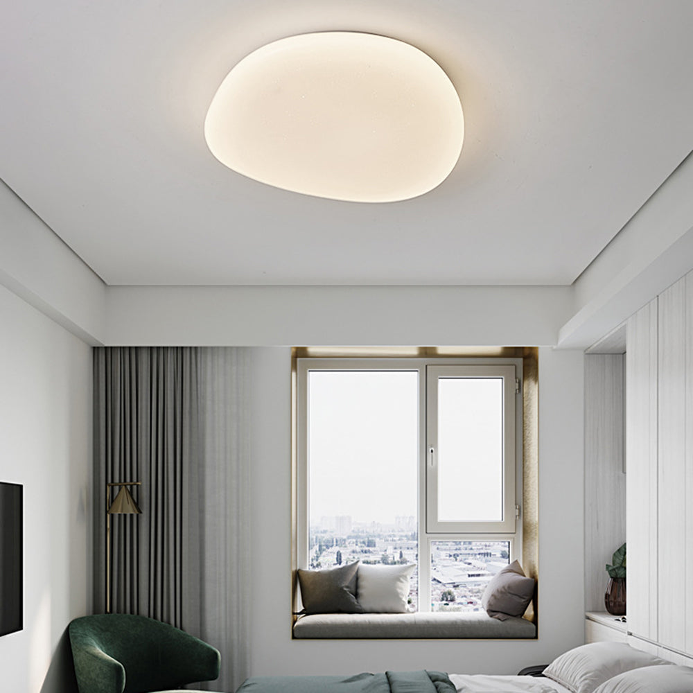 White Acrylic Ceiling Lamp With Modern Sleek LED For Bedroom And Living Room | Temsk