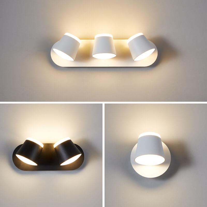 Aurora LED Wall Light With Rotating Cylinder Shade And 1/2/3 Flame Options | Temsk
