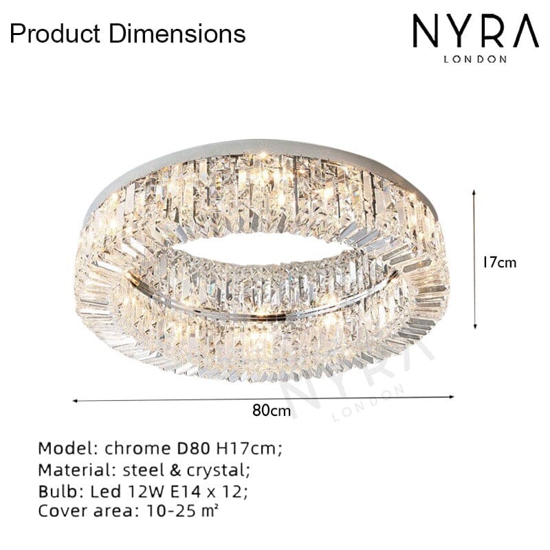 Aurelia Ring Crystal Chandelier for Elegant Hallways and Living Areas | Temsk