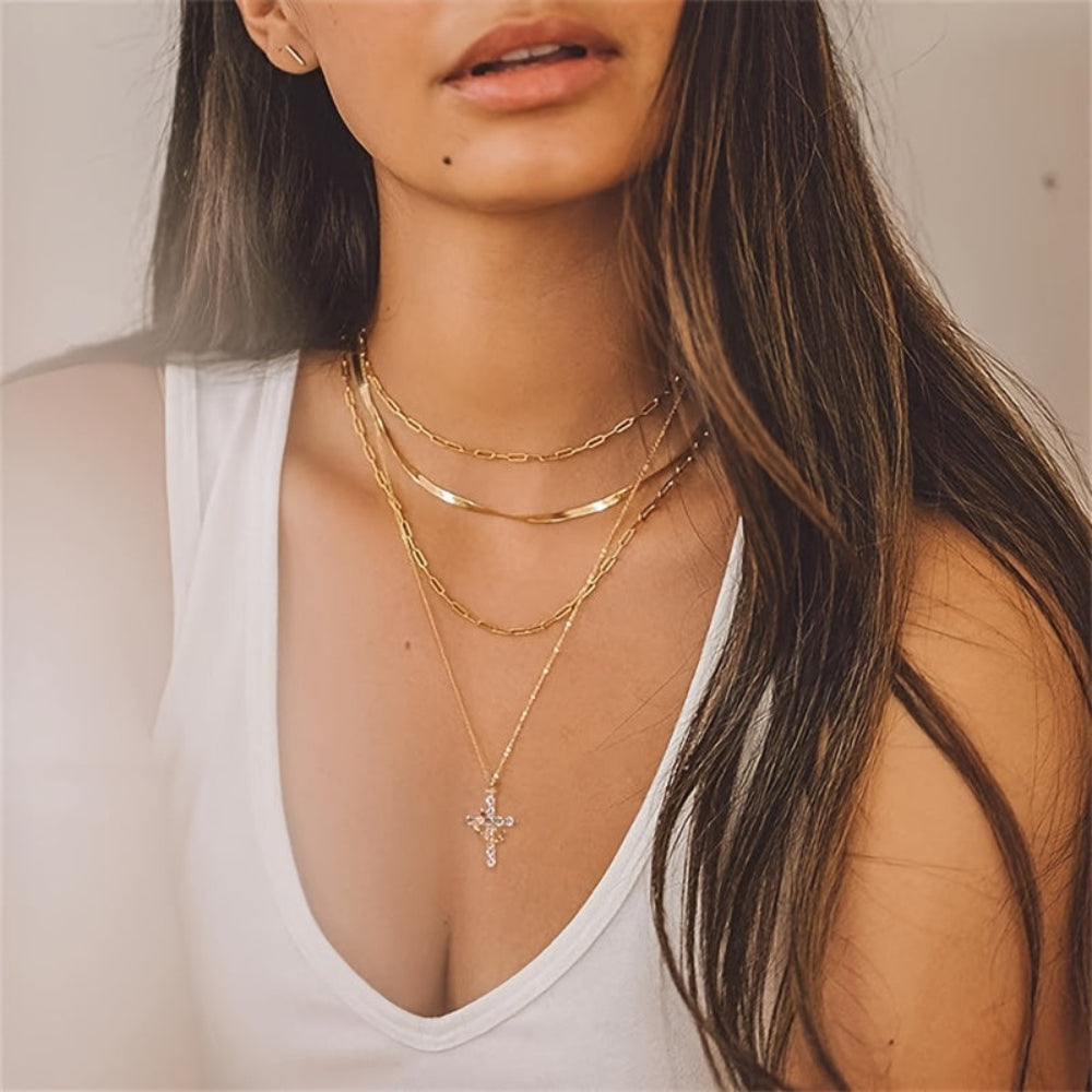 Crown Cross Necklace With Faith Jewelry For Mother's Day Gift | Temsk