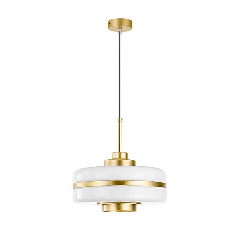 Nordic Glass And Metal Pendant Lamp By Nyra With Warm LED Glow | Snurv | Temsk