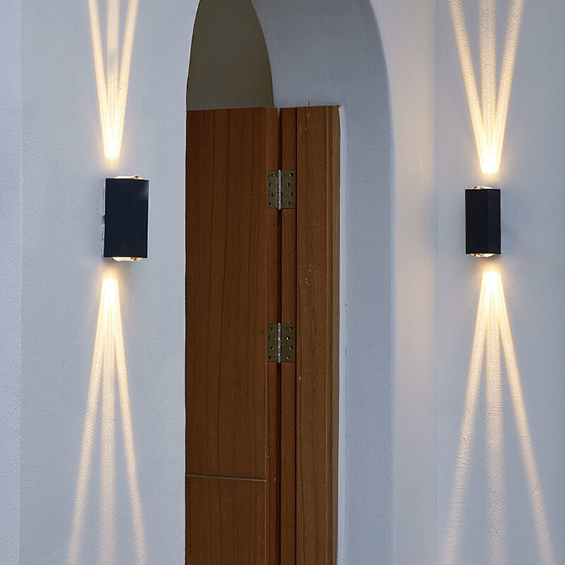 Moderne rechteckige wasserdichte LED-Außenwandleuchte | Temsk