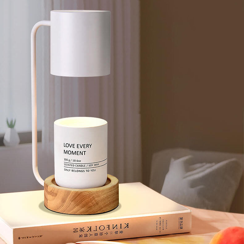 Japanische minimalistische Tischlampe aus Holz und Metall | Temsk
