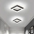 Square LED Ceiling Light With Modern Metal And Acrylic Flush Mount | Temsk