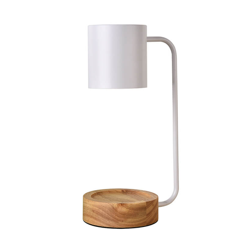 Japanischer minimalistischer Wachsschmelzer mit Holzsockel und dimmbarem Licht | Temsk