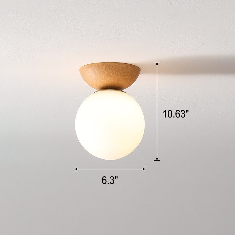 Deckenleuchte im japanischen Stil mit minimalem Holz- und Glaseinsatz | Temsk