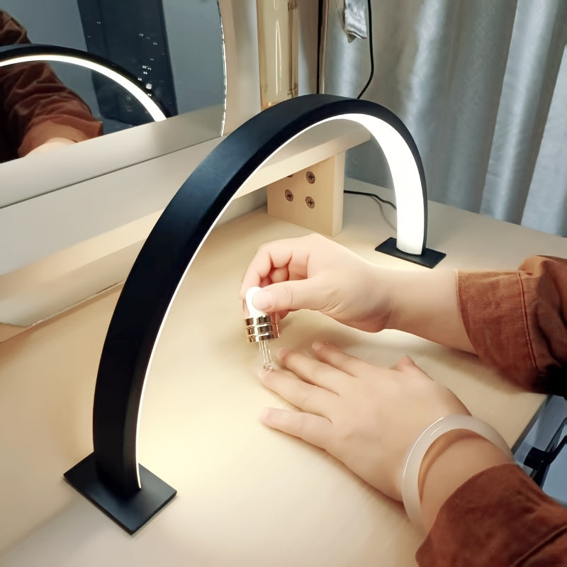 Crescent Moon LED Desk Lamp With USB Power And Metal Body Adjustable Brightness | Temsk