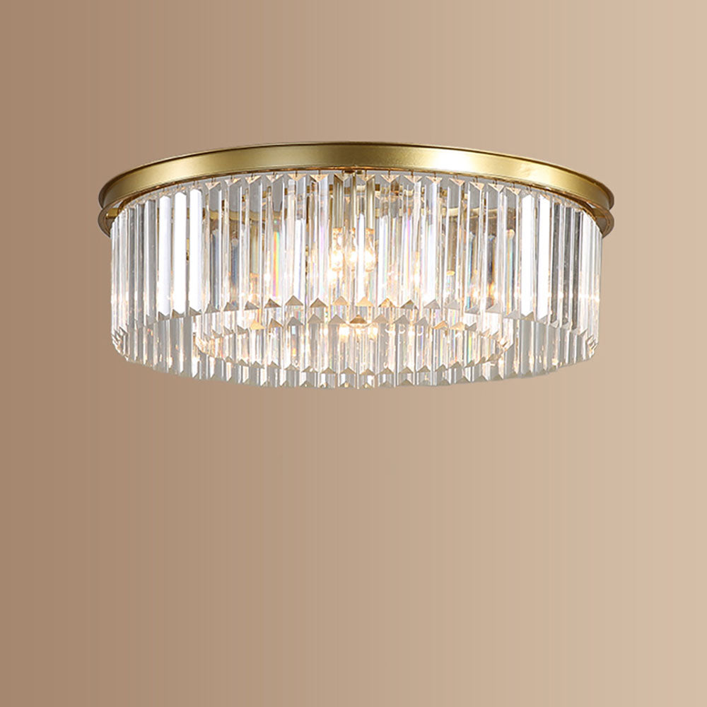 Gold Crystal Ceiling Light 40 Cm 4x E14 Living Room Hallway Bedroom | Temsk