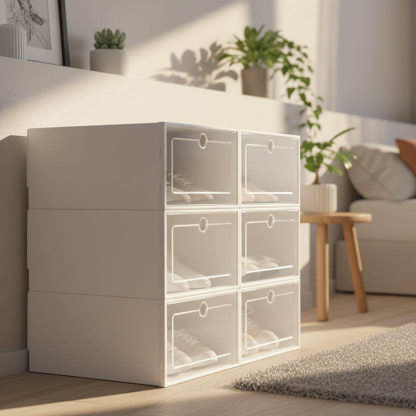 Stackable Clear Shoe Box For Easy, Visible Storage | Temsk