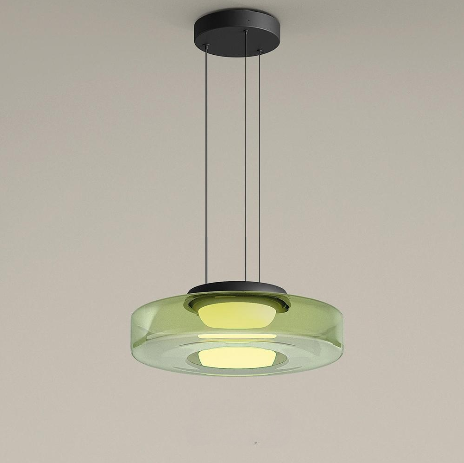 Bauhaus Style Moon Motif Glass Pendant Ceiling Light | Temsk
