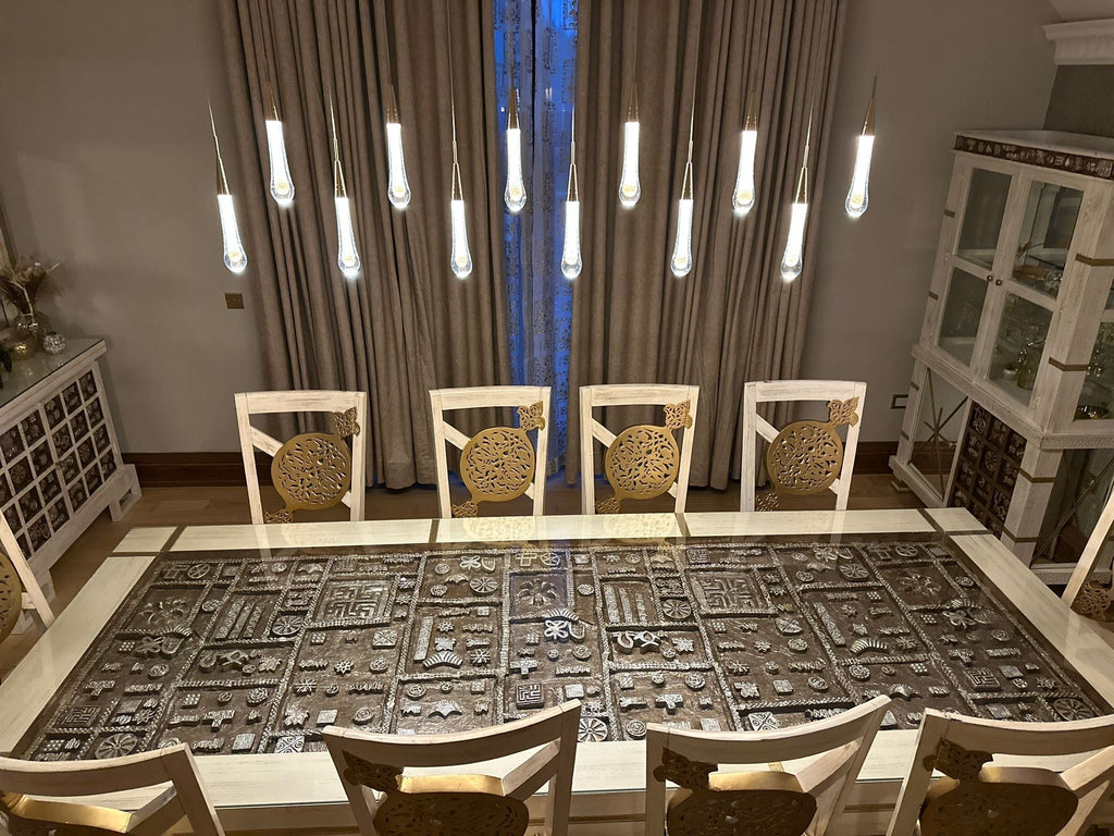 Auric Golden Droplet Pendant Lights with Crystal Finish | Temsk