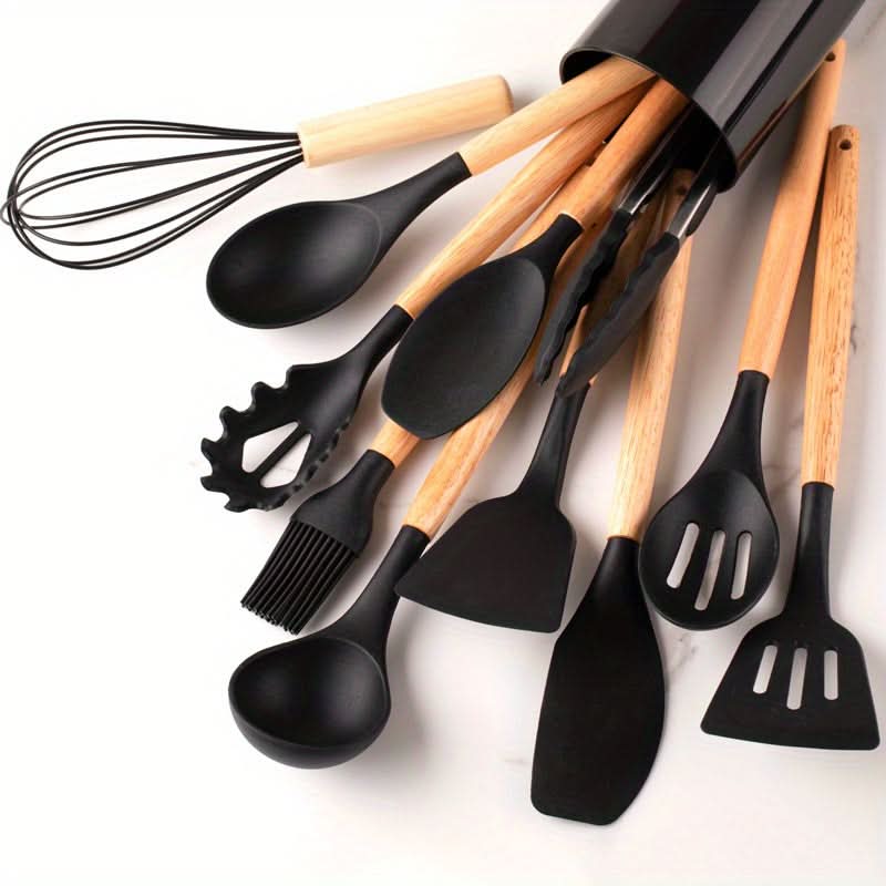 Silicone Kitchen Utensil Set With Heat Resistant Design And Style | Temsk