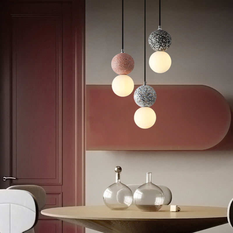 NovaLux LED Pendant Lights Small Glass Lamps For Dining Tables Black And White | Temsk