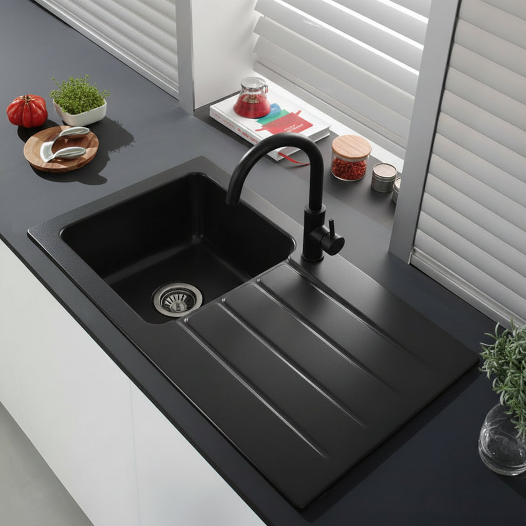 FormaLine 50 Ceramic Washbasin In Chromite Finish, Robust And Elegant | Temsk
