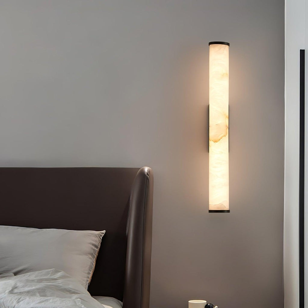 LED Wall Sconce With Alabaster Tube Design, 1 Light | Temsk
