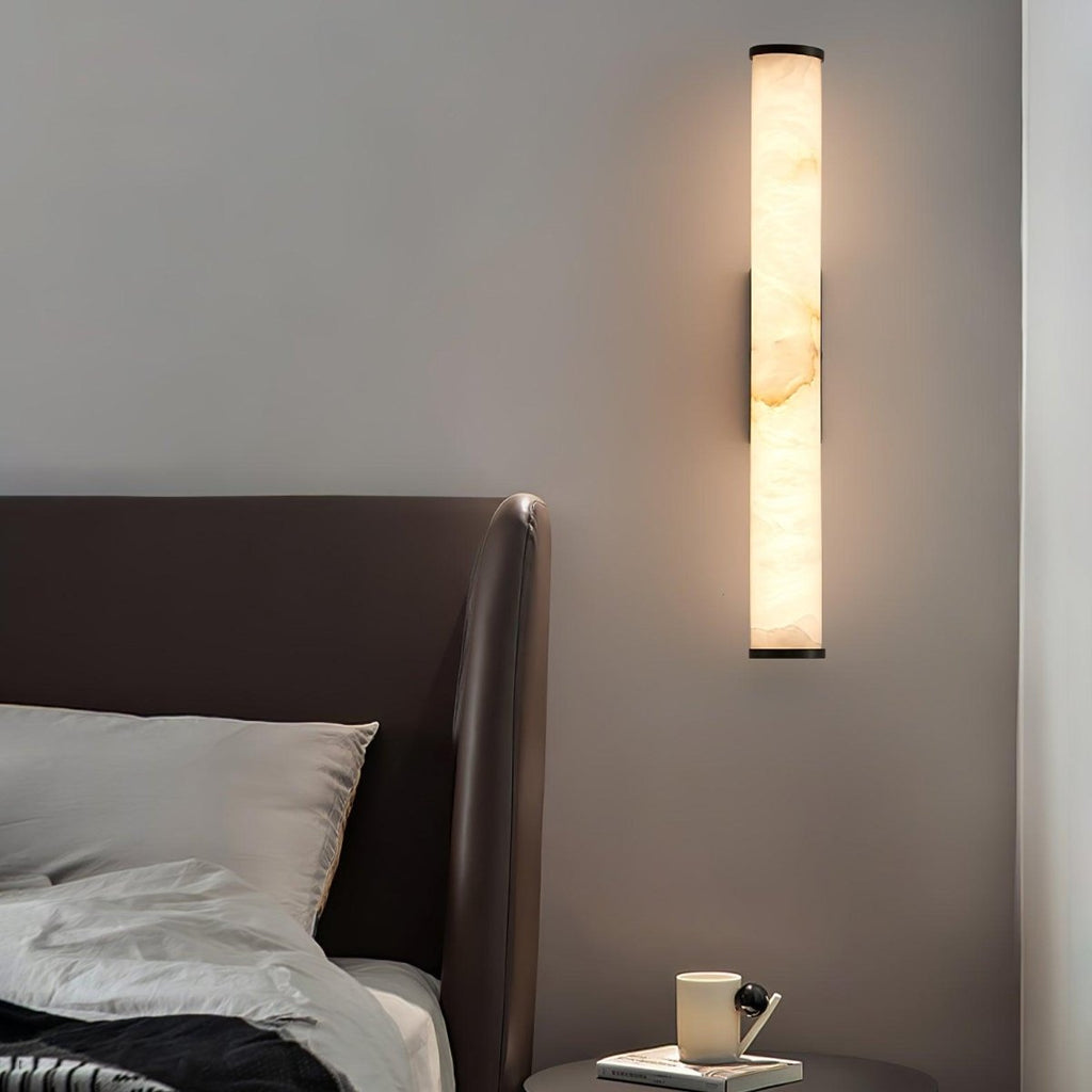 LED Wall Sconce With Alabaster Tube Design, 1 Light | Temsk