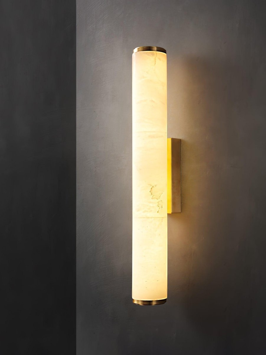 LED Wall Sconce With Alabaster Tube Design, 1 Light | Temsk