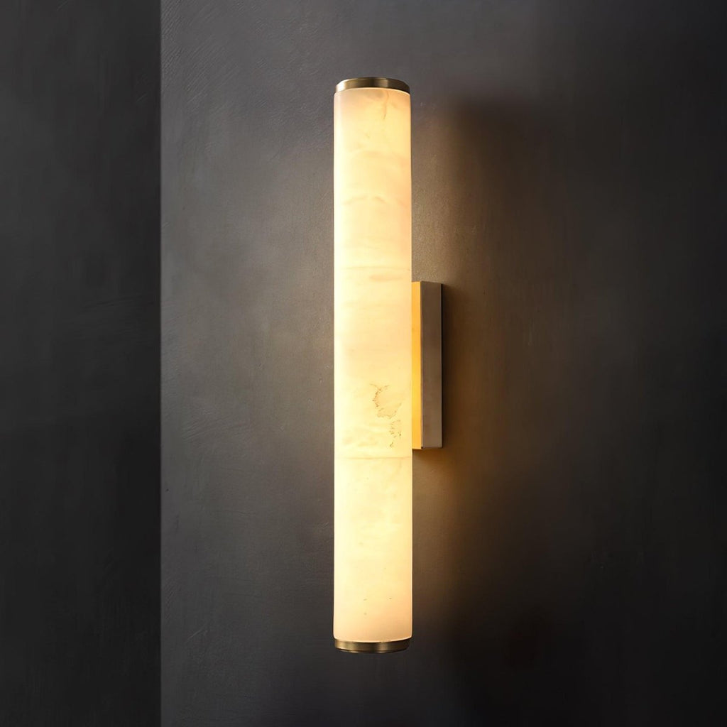 LED Wall Sconce With Alabaster Tube Design, 1 Light | Temsk