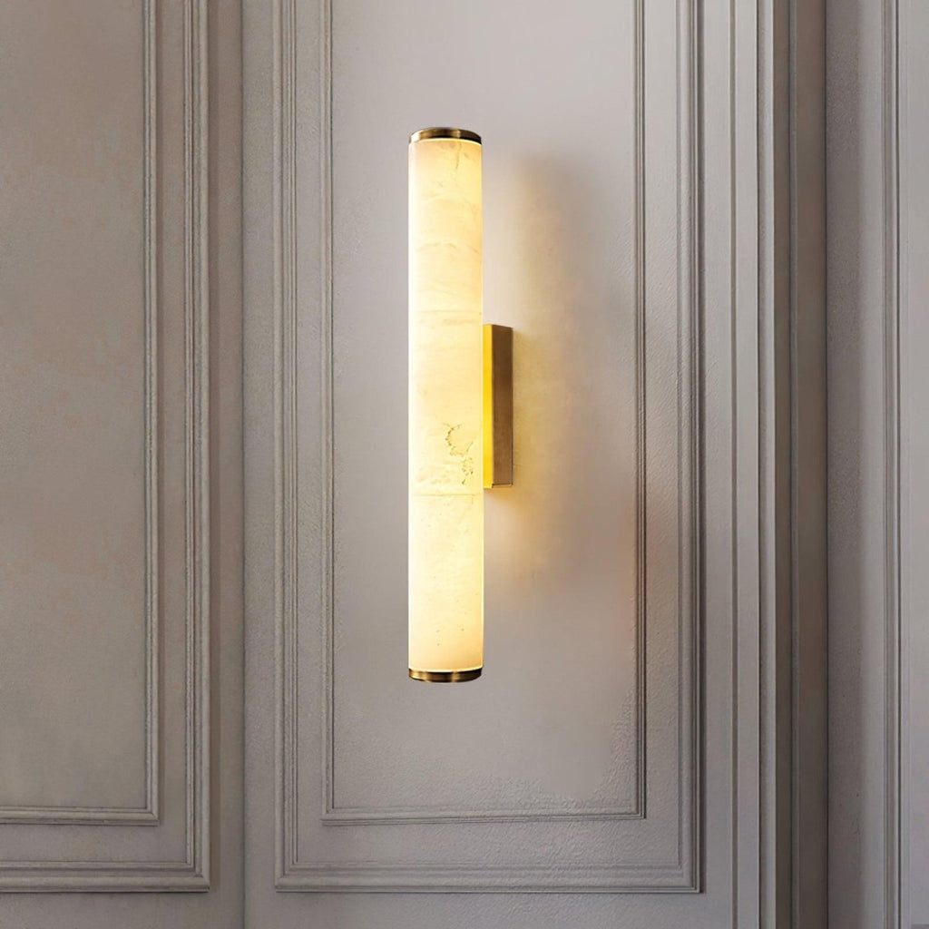 LED Wall Sconce With Alabaster Tube Design, 1 Light | Temsk