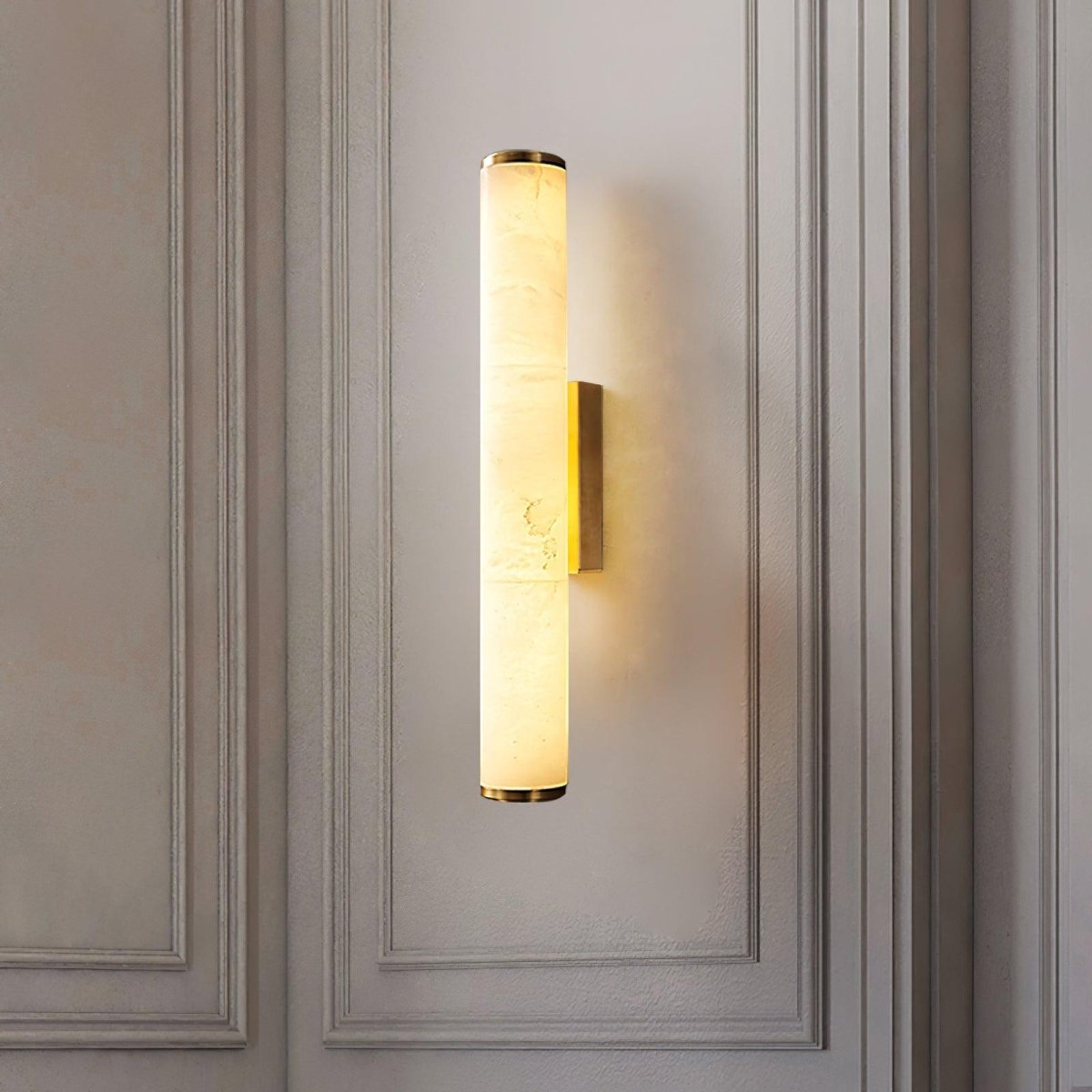 LED Wall Sconce With Alabaster Tube Design, 1 Light | Temsk