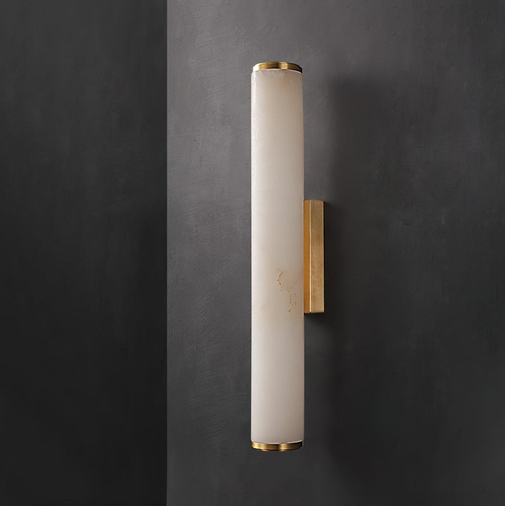 LED Wall Sconce With Alabaster Tube Design, 1 Light | Temsk
