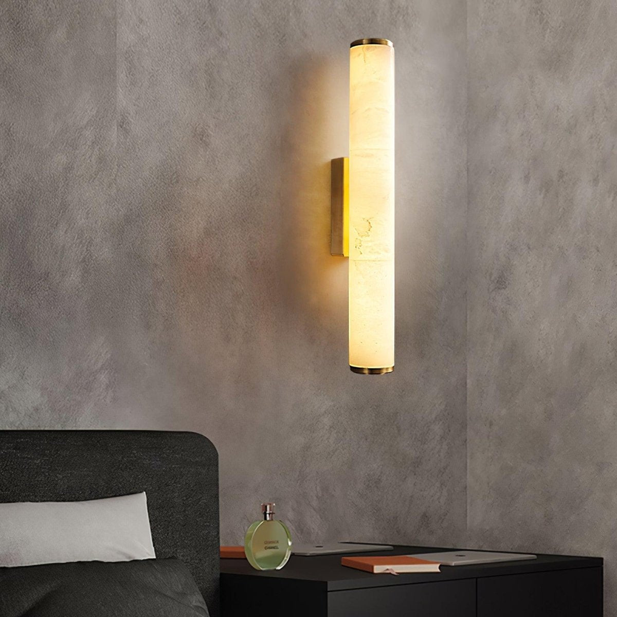 LED Wall Sconce With Alabaster Tube Design, 1 Light | Temsk