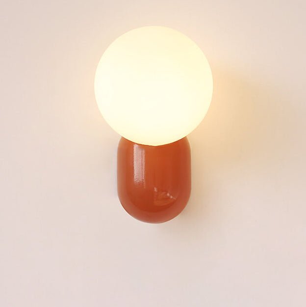 Elegant 1-Light Modern Glass Globe Wall Sconce For Home Lighting | Temsk