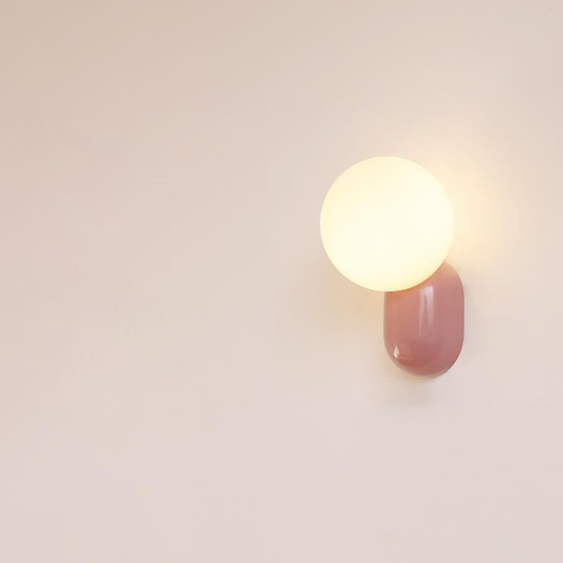 Elegant 1-Light Modern Glass Globe Wall Sconce For Home Lighting | Temsk