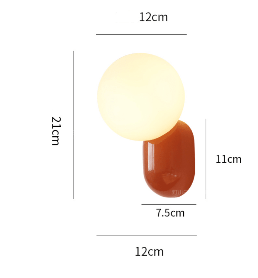 Elegant 1-Light Modern Glass Globe Wall Sconce For Home Lighting | Temsk