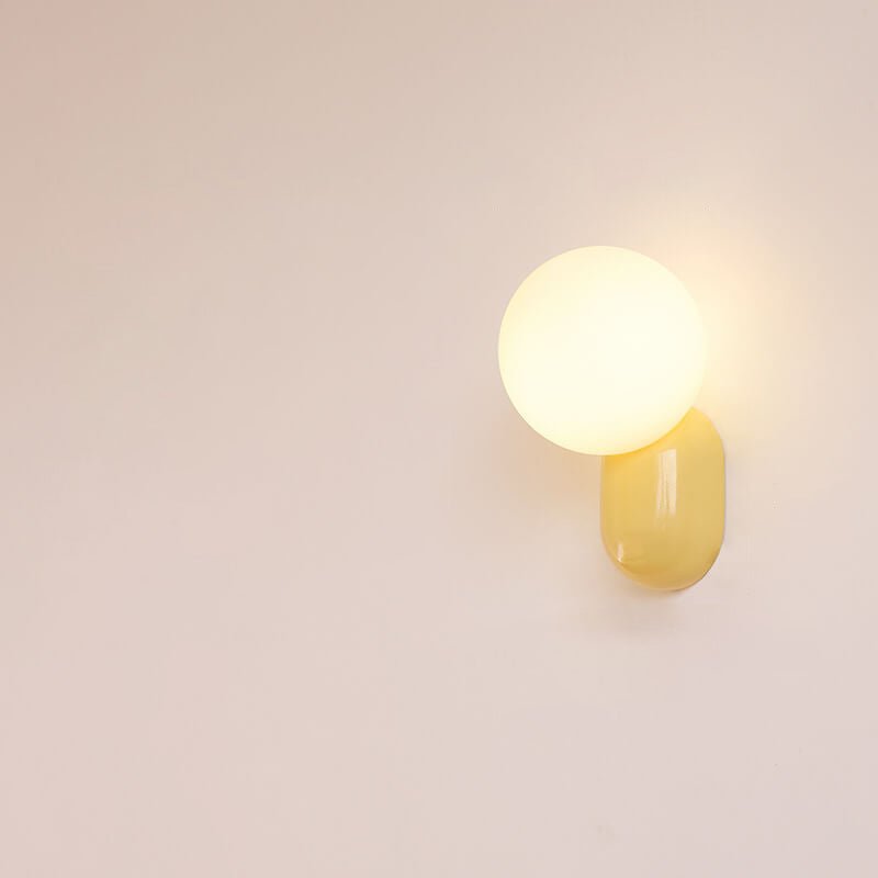 Elegant 1-Light Modern Glass Globe Wall Sconce For Home Lighting | Temsk