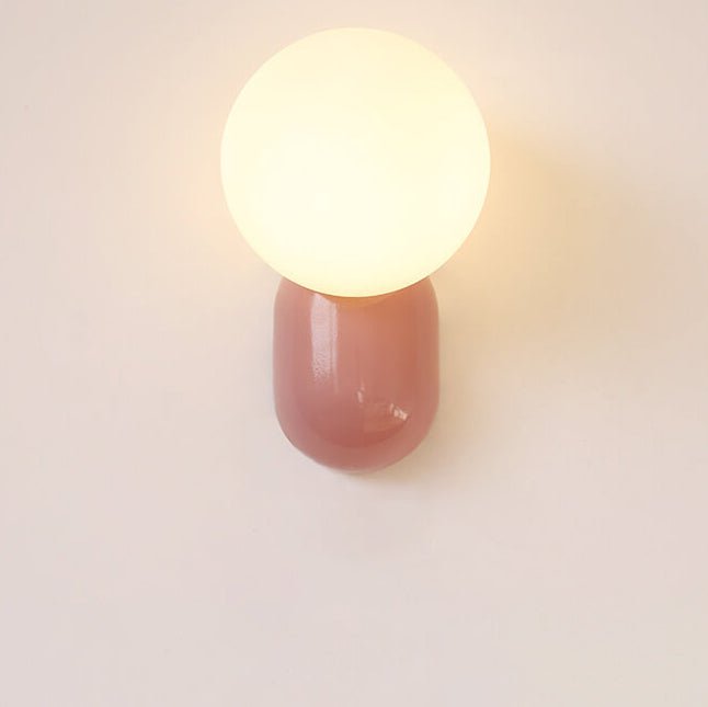 Elegant 1-Light Modern Glass Globe Wall Sconce For Home Lighting | Temsk