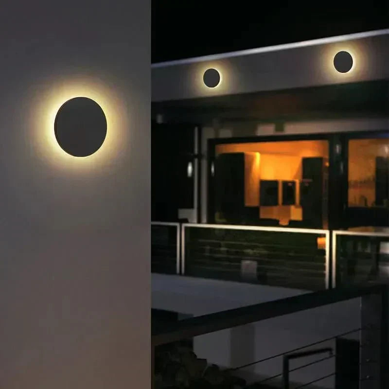 Orra Outdoor Wall Light Minimalist LED Wall Fixture Round Or Square IP65 | Temsk