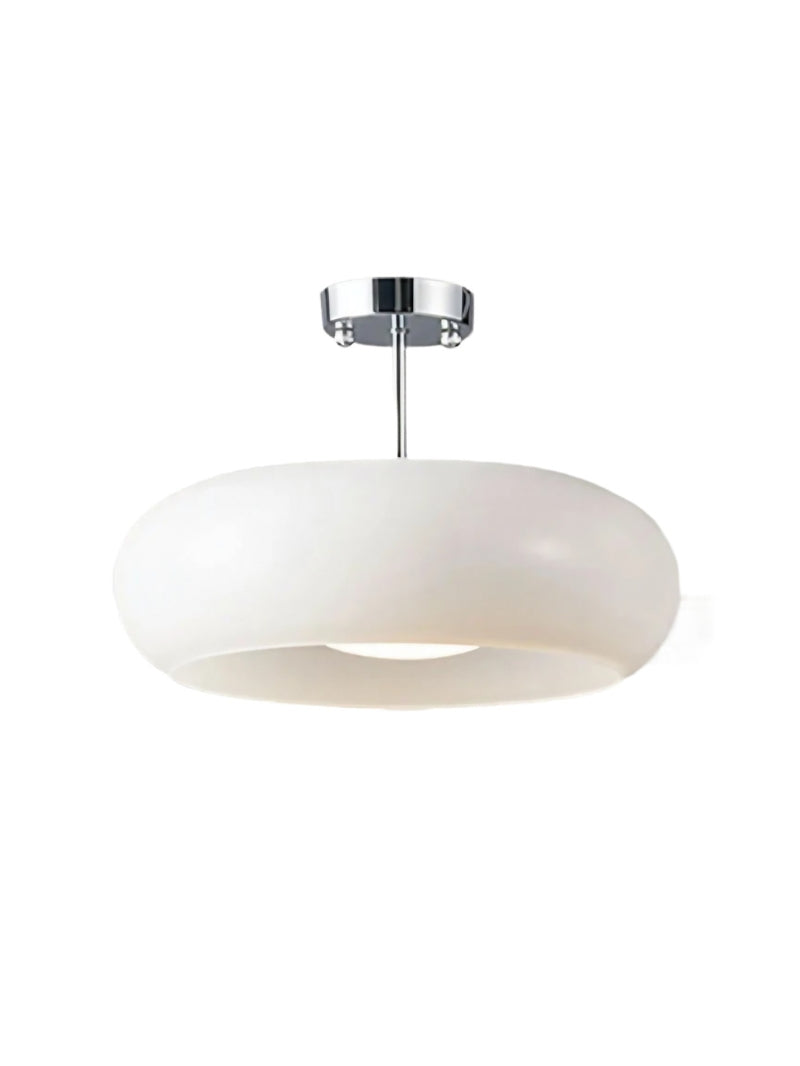 Bauhaus Glass Disk Ceiling Light In Brass Or Chrome Finish, Orange-Yellow Or White Glass | Temsk