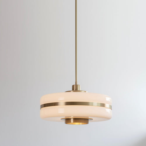 Nordic Glass And Metal Pendant Lamp By Nyra With Warm LED Glow | Snurv | Temsk