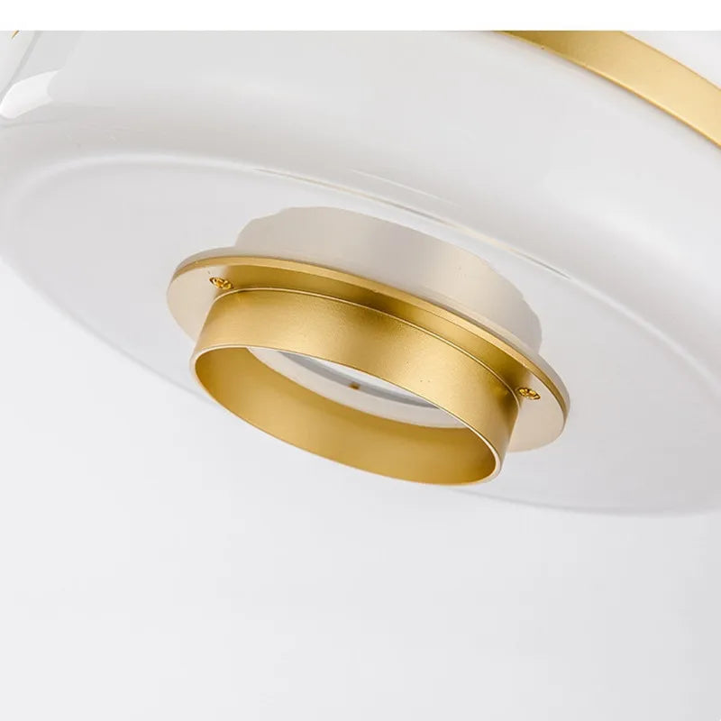 Nordic Glass And Metal Pendant Lamp By Nyra With Warm LED Glow | Snurv | Temsk