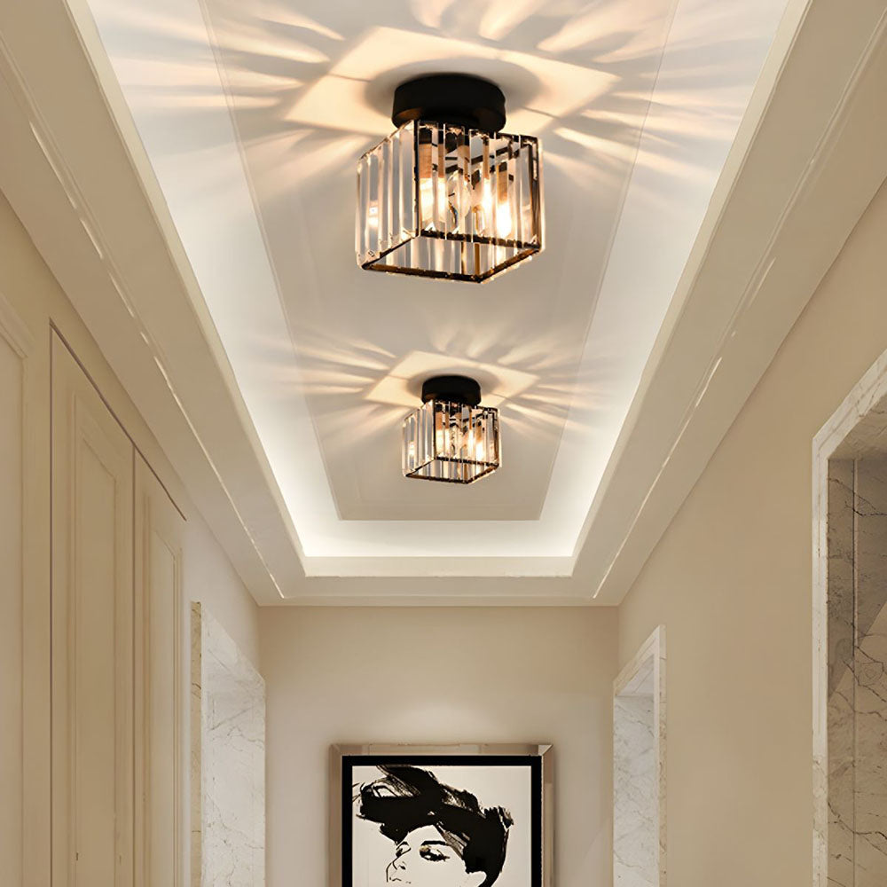 Crystal Ceiling Light E27, Surface Mounted, Modern Hall and Living Room | Temsk