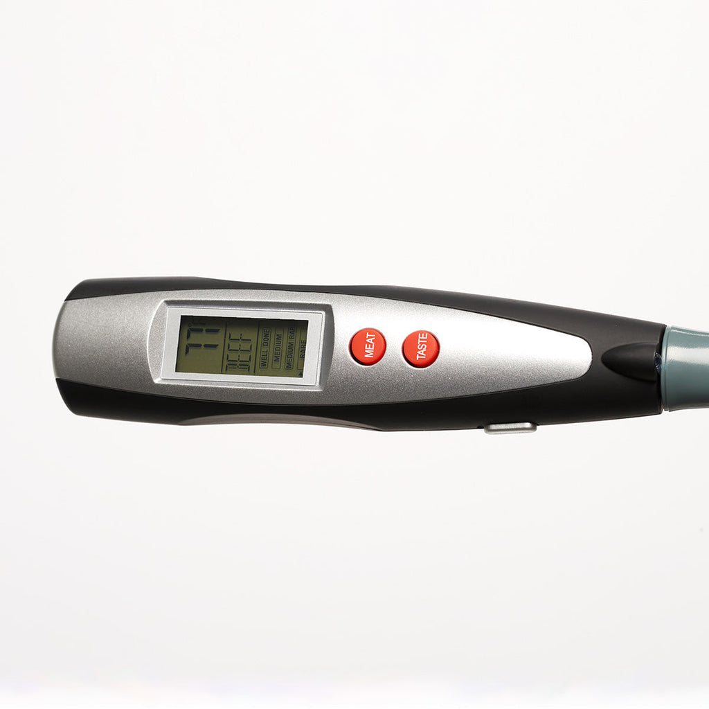 Stainless Steel BBQ Fork With Digital Thermometer And Grill Probe | Temsk