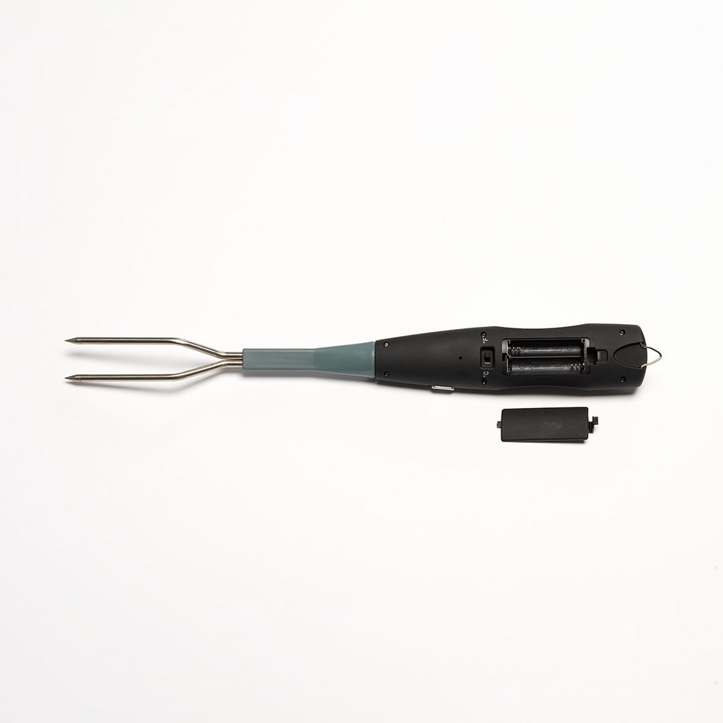 Stainless Steel BBQ Fork With Digital Thermometer And Grill Probe | Temsk