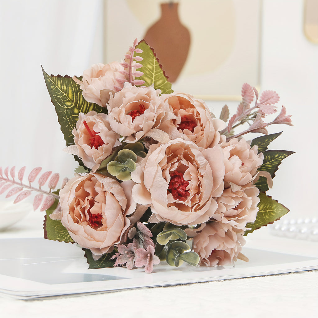 Artificial Peony Mothers Day Bouquet For Home Decor | Temsk