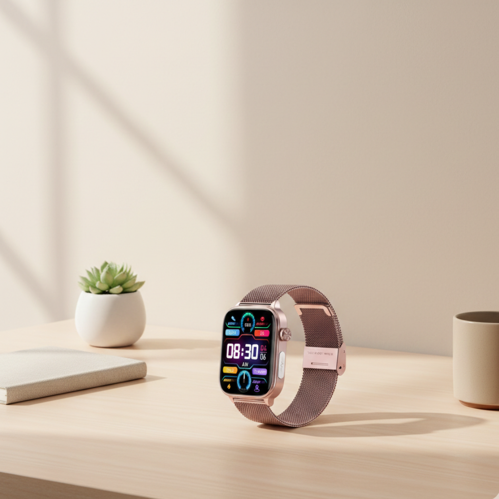 Smartwatch With AMOLED Display And Bluetooth Calling Waterproof Everyday Wear | Temsk