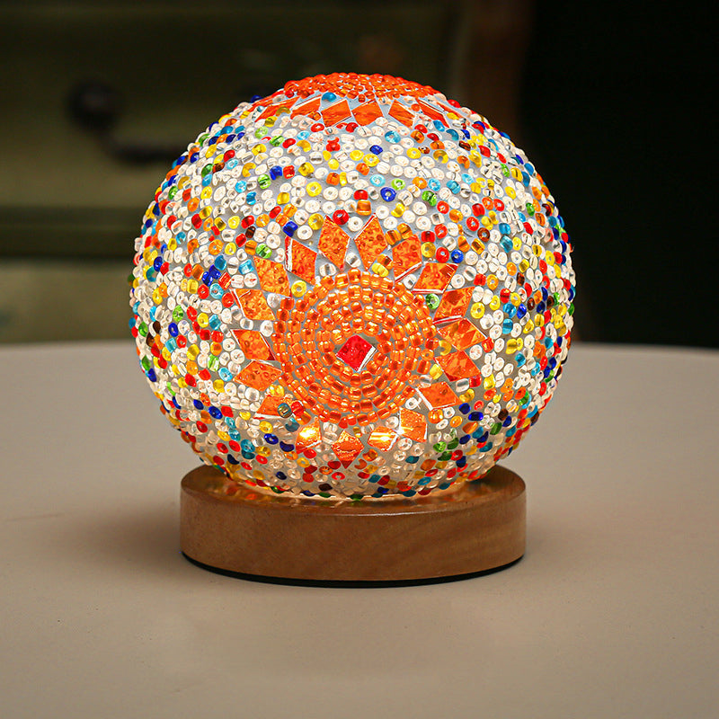 LumaNest Glass LED Table Lamp With Dimmable Glow for Cozy Rooms | Temsk