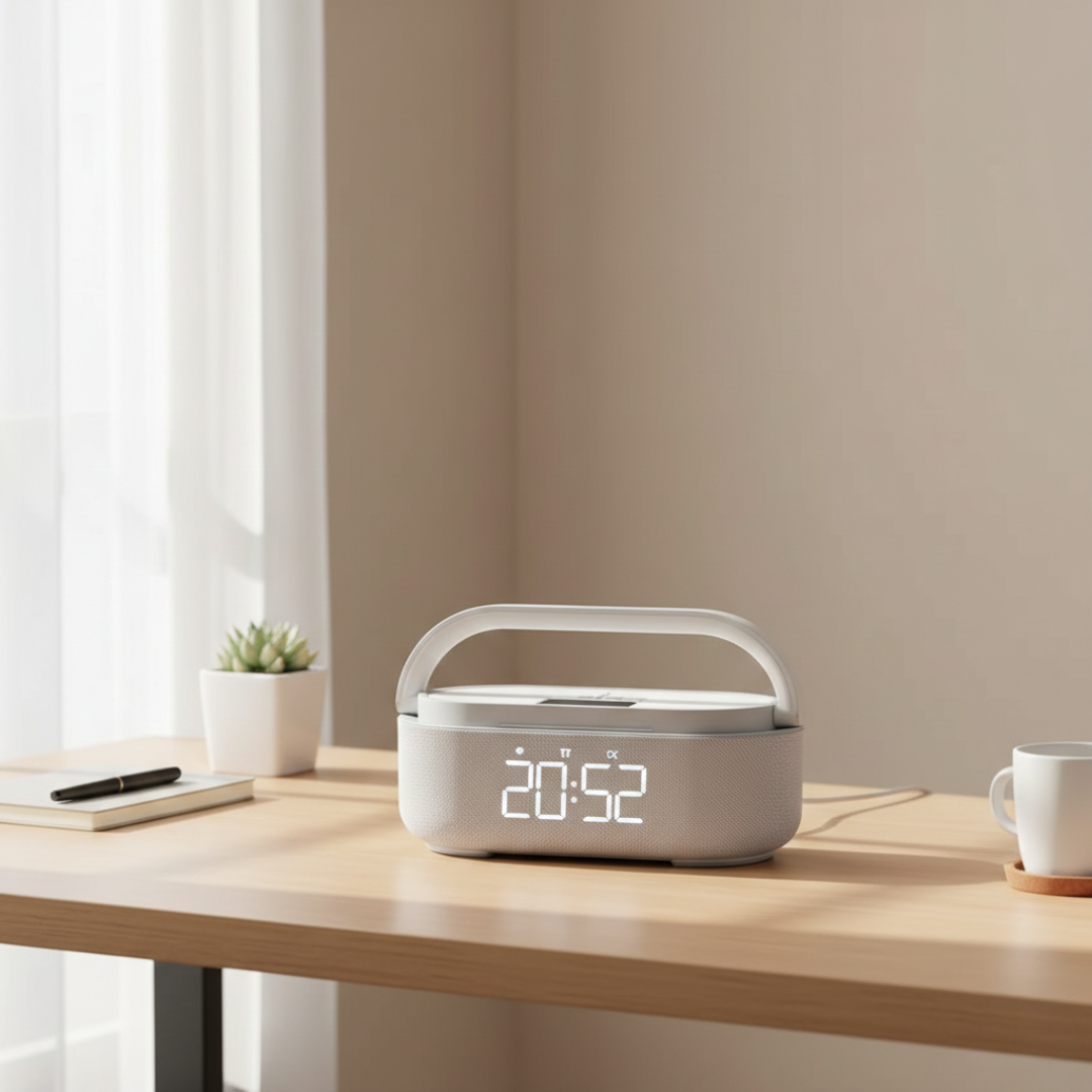 Bezdrátový nabíjecí Bluetooth reproduktor s funkcemi | Temsk