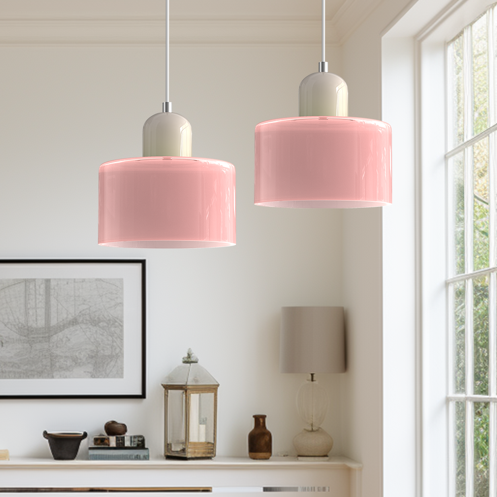 Bauhaus Glas-Pendelleuchte mit lebendiger modernistischer Farbe | Temsk